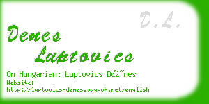 denes luptovics business card